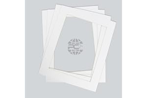 PROCUT GLOBAL LTD Procut Global A2 White Picture Mount to Fit A3 Aperture Size - Photo Mounts Sheet Cut to Size - Cardboard Mount for Photos, Posters, Prints & Certificates - UK Made - Pack of 5
