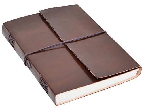 Notizbuch Gusti Leder "Ela" DIN B5 Echtes Leder | Handgeschöpftes Papier Nachfüllbare Seiten | Recyclebar | Traditionelles Lederaccessoire Blanko Glatt Ohne Motiv P17
