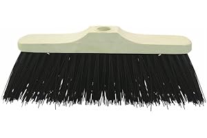 MAQA 1 pz Scopa industriale 27 cm, Scopa esterno per Giardini, Balconi e Vialetti, Scopa con Setole Fitte e Rigide