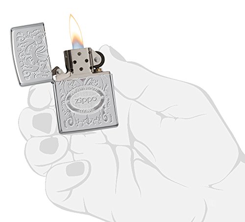 Zippo Feuerzeug Gleaming Patina, Chrom hochglanzpoliert - 6