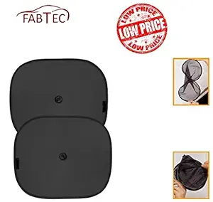 Generic (Unbranded) Universal Car Window Sunshades with Vacuum Cups (Set of 4, Black), Large