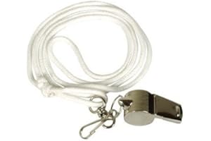 PATROL EQUIPEMENT Sifflet Chrome avec Cordon Blanc - Blanc - Patrol