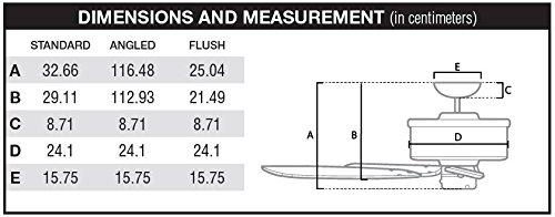 Hunter Deckenventilator Bayport Wendeflügel, 1 Stück, 107 cm, messing antik / eiche / rosenholz, 24174 - 7