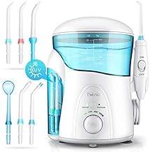 iTeknic Water Flosser with UV Sterilizer, Dental Flosser for Teeth with 2 Modes,7 Jet Nozzles and 600ml Reservoir,10 Stepless Water Pressure and FDA Approved Oral Irrigator for Dental Cleaning