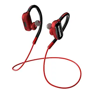 WAZSAMG WZ-02 Wireless Bluetooth On Ear Neckband Earphone with Mic (Red)