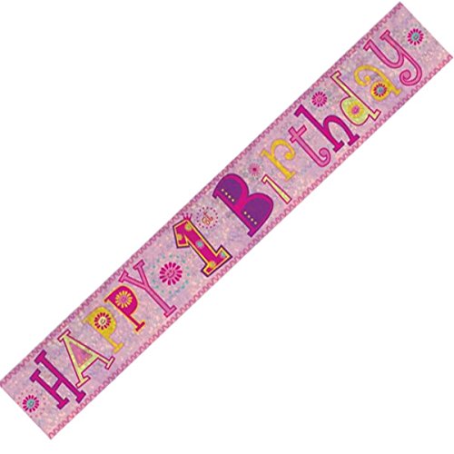 Amscan Holografisches Geburtstags-Banner 2,7 M – Party-Deko Für „2 Jahre“ & Andere Anlässe