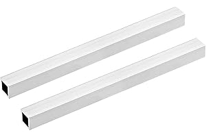 TOP-VIGOR 2Pcs 6063 Aluminum Square Tube, 15mm x 15mm x 2mm Wall Thickness 200mm Length Aluminum Tubing Seamless Straight Pipe Metal Tube for Machinery Frame Construction DIY Projects