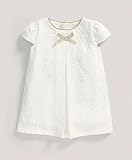 Mamas and Papas Baby-Girls Jacquard Gold Bow Floral Dress