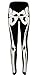 Produktbild Damen Skelett Fledermaus Halloween Party Anzug Minikleid Leggings Sweatshirt Plus - Aufdruck 6 - Schwarz Hüften bis zehenkappe Skelett, XL 16 -18 Plus Size