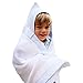Produktbild Badeponcho Jungen von nordic coast | Baby Blau | Weiches 100x60 Babybadetuch mit Kapuze + Waschlappen | Ideale Baby Erstausstattung zum Babys Baden
