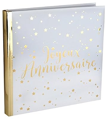 SANTEX 5664-1 - Livre d'or Joyeux Anniversaire métallisé