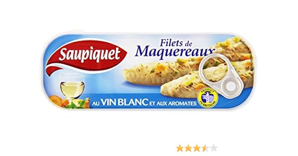 Saupiquet De Maquereaux Au Vin Blanc Et Aux Aromates La Boite 176g