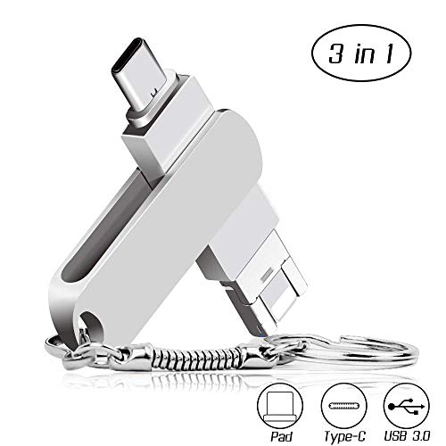 YZPUSI Chiavetta USB 32 GB 3 in 1 USB 3.0 32 GB Flash Chiavetta Memoria USB Memoria Esterna Connector per Type C Android PC with OTG, 32 GB MICR Penna USB Stick