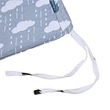 HENGSONG Kinderzimmer Mehrschichtige Beutel Organizer Baby-Bett Krippe Windeln Spielzeug Hängender Beutel Aufbewahrung Tasche 55*60CM (Grau) - 5