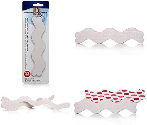 PinkSocks 12Pcs Non Slip Anti Skid Bath Tub Treads Stickers Bathroom Shower Mat Floor Grip