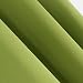 Deconovo Eyelet Curtains Ready Made Room Darkening Thermal Insulated Ring Top Blackout Curtains for Living Room with Backside Silver Backing to Reflect Sunlights 46 Width x 90 Drop Light Green 1 Pair