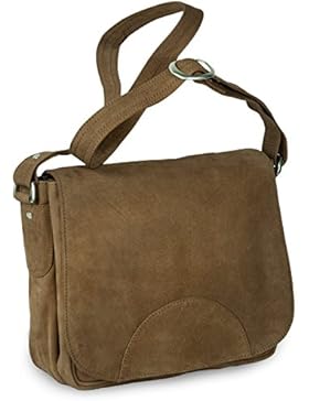 Damen Handtasche Größe M / Umhängetasche im Retro-Look aus Echt-Leder, in verschiedenen Farben, Hamosons 577