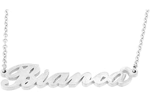 Flowers Collana Vari Nomi in Acciaio lucidissimo. Girocollo Collana con Nome Donna per Essere Sempre al Top. Scegli Il Tuo per Un Ottima Idea Regalo