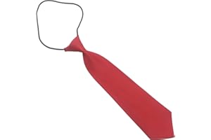 TAOSHENG TAOSHEN 29CM Elastic Pre-Tied Kids Necktie, Pure Color One Size Elasticated Stain Plain Boys Girls Formal Tie for Wedding Graduation School Uniforms