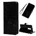 Produktbild iAdvantec OnePlus 6 Hülle, Filp PU Leder Case Wallet Handyhülle Flipcase : Bookstyle Löwenzahn Tasche Schutzhülle in Schwarz