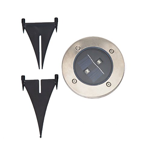 6er Set Solar LED Bodenstrahler Edelstahl Wegbeleuchtung 2 LEDs pro Strahler - 2