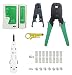 Produktbild ShipeeKin 7-in-1 Professional Ethernet Netzwerk Computer Wartung Reparatur Werkzeuge Kit (Netzwerkkabel Crimper Zange + Telefon RJ45 RJ11 Kabel Tester + 20Stk 6p4c Stecker + 60pcs CAT5 RJ45 8P8C Stecker + KD-1 Draht Punch-Down-Schlagwerkzeug + 501 flachen Universal Draht Abisolierzange + gelbe Mini-Drahtschneider)