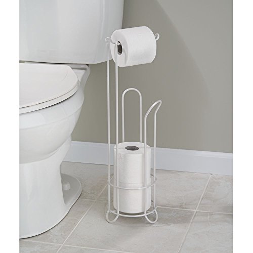 InterDesign 68714EU Classico Toilettenpapierständer Plus, perlmuttweiß - 2