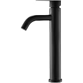 Grifo Lavabo Negro, Monomando Lavabo, Grifo Lavabo Negro Mate Con Dos Mangueras, Grifos Para Lavabos De Ba&ntilde;o Para Aseos, Cuar