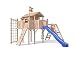 Produktbild Oskar Terrizio XL-Spielturm Baumhaus mit erweitertem Schaukelanbau, Rutsche, Doppelschaukel, Kletterrampe, Kletternetz und Spielhaus auf 1,50 Meter Podesthöhe