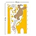 Adorable High Quality Adhesive Walls Vinyl DIY Stickers / Murals / Decals / Tattoos / Transfers For Kids Rooms / Nurseries With Yellow Giraffe Height Chart / Measure, Bear, Duckling And Butterfly Designs By VAGA