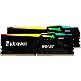 Kingston Beast RGB 64GB (2x32GB) DDR5 6000MHZ CL30 Black Ram-KF560C30BBEAK2-64TR