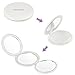 BROADCARE 3-1 Travel Makeup Mirror Handhold Tri-Fold portable Mirror Cosmetic Mirror with 1 x 2x and 5x Magnification