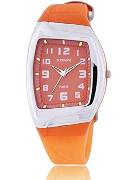 Jugendliche Quarz-pointer-tabelle,Klassische frauen tabelle 100m wasserdicht Harzband Quarz-uhrwerk Student Mädchen...