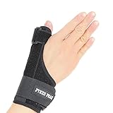 PYKES PEAK Thumb Splint Spica/Brace - New Breathable MESH Material for Superior Comfort - Tenosynovitis/Arthritis/RSI/Trigger Thumb/CTS - Right & Left Hand use - for Men & Women