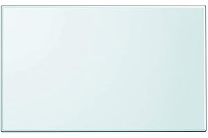 vidaXL Tempered Glass Table Top for Dining/Coffee - Transparent, Rectangular 1000x620mm 8mm Thick Protector