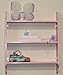 Pink shabby chic three tier nursery shelf 36"