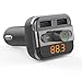 Produktbild perbeat Bluetooth FM Transmitter Auto mit 2 USB-Ladebuchsen, Musik Kontrollen & Freisprechen, funktioniert mit iPhone, Samsung, LG & mehr Smartphones, Tablet PC, MP3-Player, unterstützt USB/Micro-SD-Karte (grau)