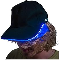 Adult LED Light Up Baseball Cap in Blue