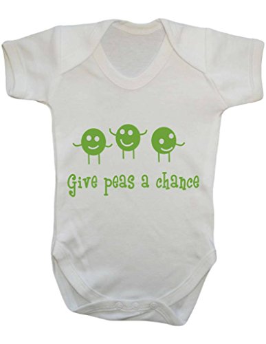 Give Peas A Chance Eat Your Greens Cute Play On Words Peace Garden Peas Veg Baby Onesie Vest