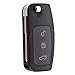 Price comparison product image KaTur Folding Flip Remote Car Key 3 Button 433MHZ For FORD Focus Mondeo Fiesta With 4D-63 chip