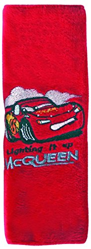 Disney Cars 25907 Gurtschoner für Kinder - Lightning McQueen, gestickt in hochwertiger PVC-Tasche, rot