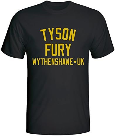 Tyson Fury Boxing T-Shirt Black-Yellow - Large
