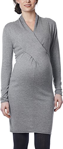 Noppies Women's Dress knit ls Zara Long Sleeve Maternity Dress, Grey (Grey Melange C246), Size 18 (Manufacturer size: XX-Large)