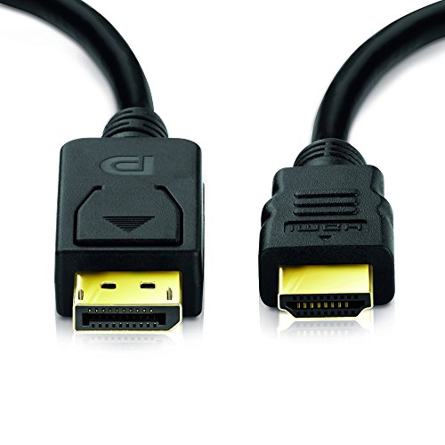 Sentivus 1m Premium DisplayPort auf HDMI Adapter-Kabel | Full HD + Audio | DP Stecker zu HDMI Stecker vergoldet, geschirmt