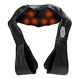 Neck and Back Massager, Ohuhu Shiatsu Neck and Back Massager Kneading Massage Therapy With Heat For Foot Back Neck Shoulder Pain, UK Plug