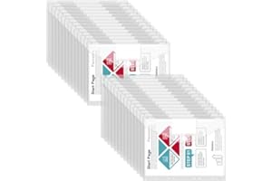 SMARPAU Dokumentenmappe A4 28 pack, Dokumententasche A4 Transparente Mappen mit Klettverschluss, Wasserdicht Sammelmappen A4 Dokumententasche mit Binderlöcher und Etikettentasche