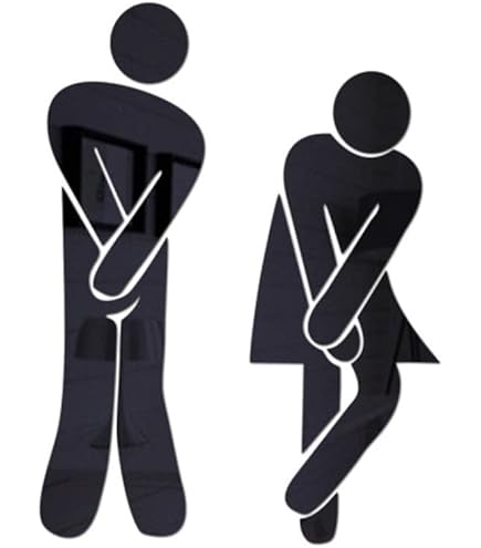 Adesivi Toilette Divertenti In Francese - Cartelli Unisex Per Bagno Con Design Umoristico - Foto 8