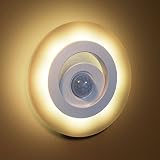 Batteriebetrieb LED Warmweiß Nachtlicht MUYBIEN Energiesparende Nachtleuchtung 150 Lumen 2700K-3000K mit Bewegungsmelder für Schlafzimmer,Keller, Kinderzimmer und Flur