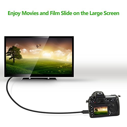 UGREEN Micro HDMI 2m Micro HDMI auf HDMI High Speed Kabel mit Ethernet Vergoldete Kontakte Unterstützung 1080p 3D,4K-Auflösung und Audio Return, Micro HDMI D Stecker auf HDMI A Stecker 2 Stücks, Schwarz - 3