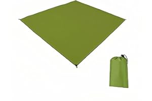 Kiuiom Tarp Ultra Léger,Ultra Léger Tapis de Sol,Camping Bâche sous Tente,Tapis de Pique-Nique pour 1 à 4 Personnes,Idéal pour Pique-Nique,Plage,Camping,Imperméable,Durable,Vert,210 * 150cm